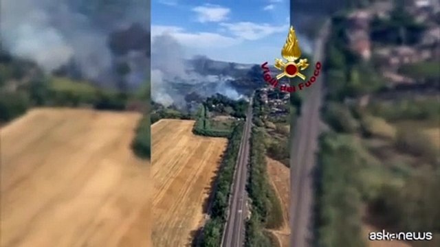 Roma, incendio a Capannelle, problemi per alta velocit? e a Ciampino
