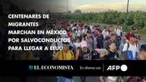 Centenares de migrantes marchan en México por salvoconductos para llegar a EEUU