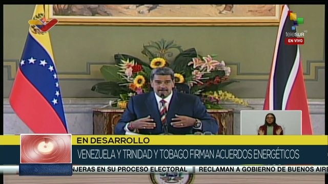 Venezuela firma siete acuerdos energéticos con Trinidad y Tobago