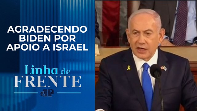 Netanyahu discursa em Congresso americano sobre a guerra com Hamas | LINHA DE FRENTE