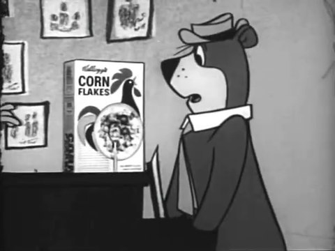 1960s Huckleberry Hound and Yogi Bear for Kellogg's Corn Flakes TV commercial
