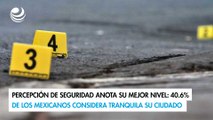 Percepción de seguridad anota su mejor nivel: 40.6% de los mexicanos considera tranquila su ciudad