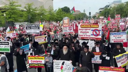 Milhares protestam junto do Capitólio antes de discurso de Netanyahu