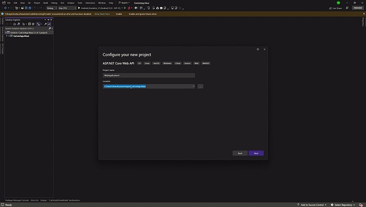 27 - Setup API Project