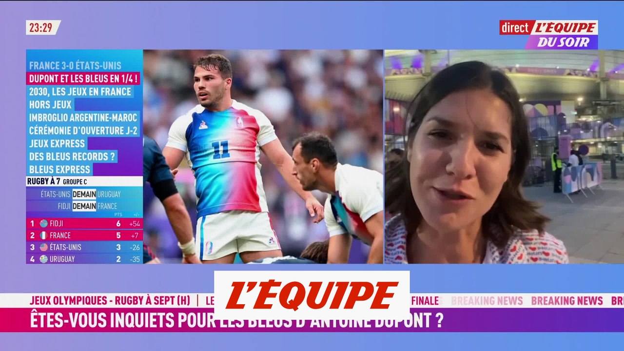 Les Bleus et Antoine Dupont qualifiés difficilement en quarts de finale - Rugby à 7 - JO 2024
