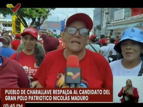 Habitantes de Charallave se movilizan en respaldo al candidato presidencial Nicolás Maduro