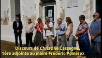 Discours de Christine Cassagne - Maire-Adjointe