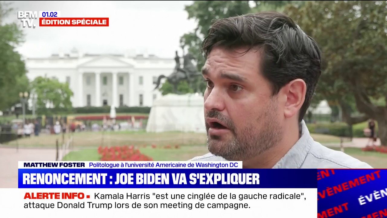 "Ça sera véritablement son dernier grand moment où tous les regards seront braqués sur lui": Joe Biden va s'adresser à la nation américaine pour expliquer les raisons de son renoncement