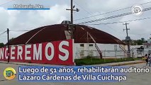 Luego de 51 años, rehabilitarán auditorio Lázaro Cárdenas de Villa Cuichapa