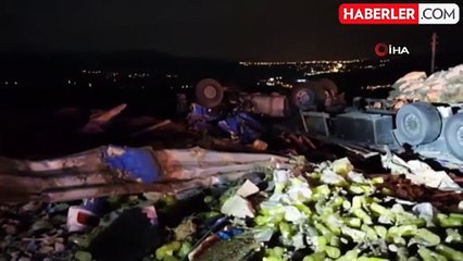 Mersin'de tır devrildi: 1 ölü