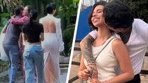 Ángela Aguilar luce vestido de novia en video previo a su supuesta boda con Christian Nodal