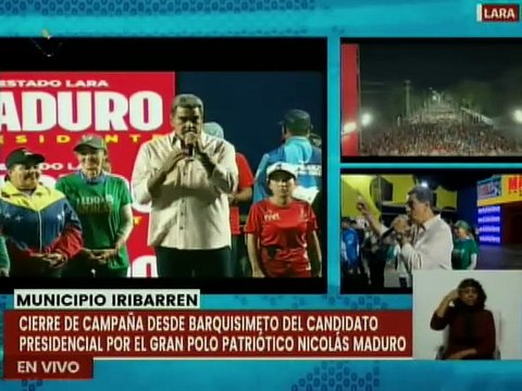 Larenses salen a las calles para recibir con alegría al candidato Nicolás Maduro