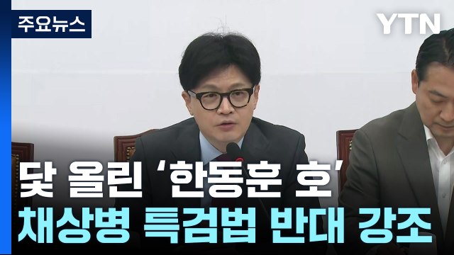 한동훈 野 특검법 강력 반대 ...본회의 '방송4법' 충돌 / YTN