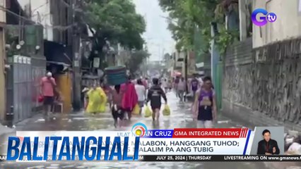 Baha sa bayan sa Malabon, hanggang tuhod; mga looban, mas malalim pa ang tubig | Balitanghali