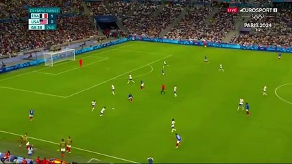 Michael Olise scores for France against the USA'U23