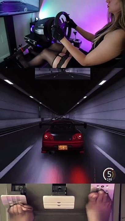 Nissan GT-R On fire 