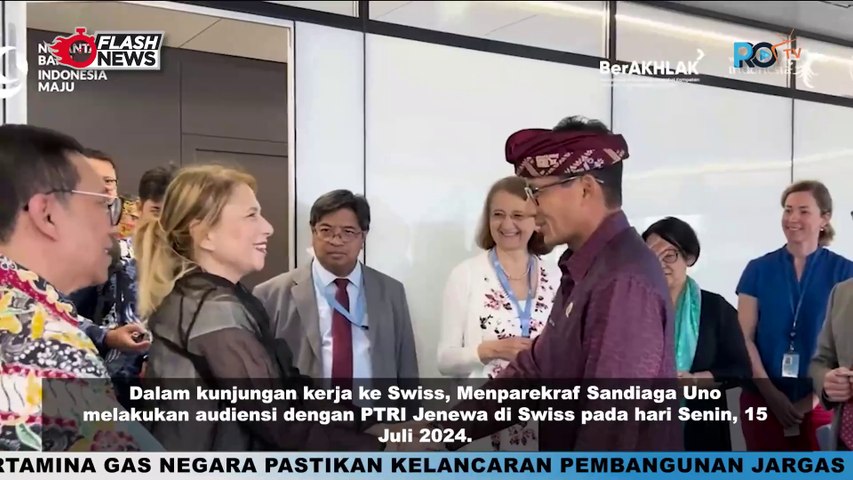 Upayakan Ekonomi Digital, Menparekraf Sandiaga Uno Hadiri Audiensi dengan PTRI Jenewa