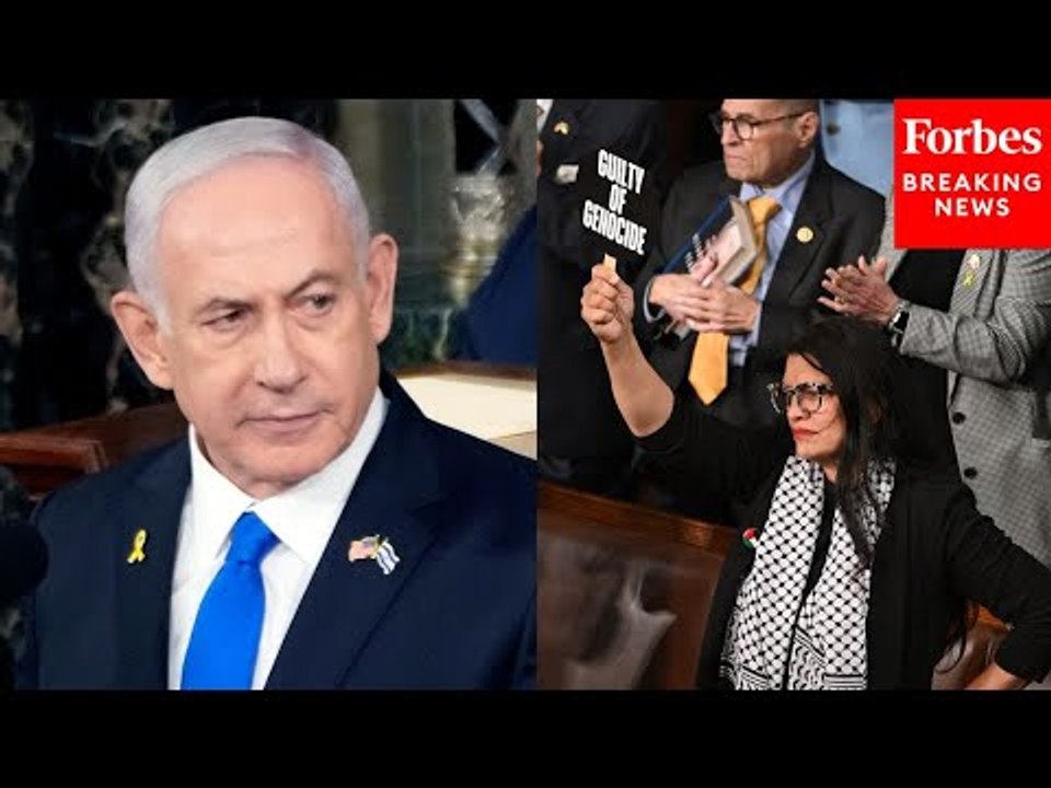 BREAKING NEWS: Rashida Tlaib Protests During Speech By Israeli Prime Minister Benjamin Netanyahu