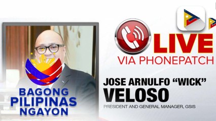 Panayam kay GSIS President and General Manager Jose Arnulfo Veloso ukol sa mga miyembro ng GSIS na apektado ng bagyo at habagat, na maaaring mag-avail ng emergency loan