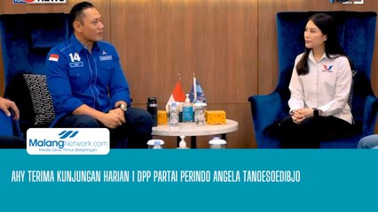 AHY Terima Kunjungan Harian 1 DPP partai Perindo Angela Tanoesoedibjo