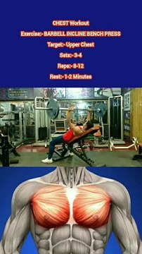 ❌ BARBELL INCLINE BENCH PRESS ✔️ How can I increase My CHEST size? #heermlgangaputra #naturalbodybuilding #fitness #gym #workout #exercise #muscle #training #tips