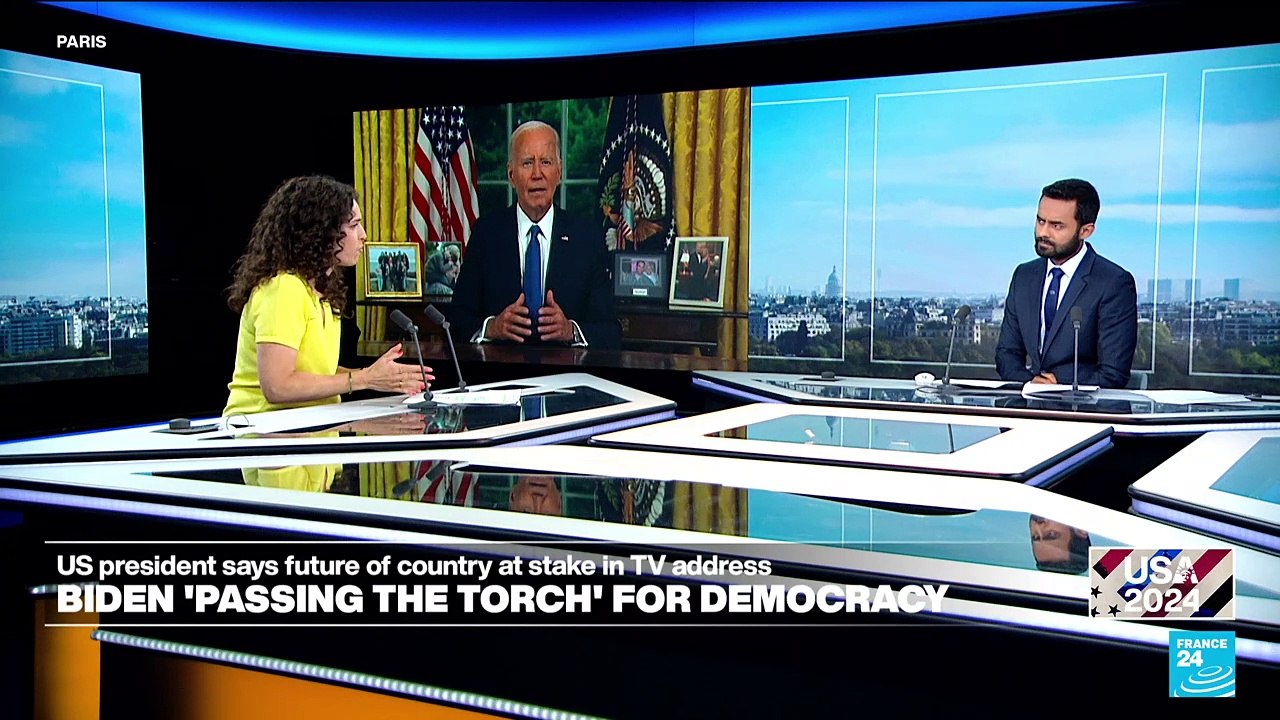 Biden says he's 'passing the torch' to defend democracy in speech from Oval Office