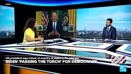 Biden says he's 'passing the torch' to defend democracy in speech from Oval Office
