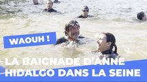 Baignade dans la Seine : Anne Hidalgo se jette à l’eau avant les JO | Paris 2024  | Ville de Paris