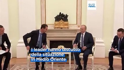 Mosca, Putin riceve Assad: presidenti russo e siriano discutono della situazione in Medio Oriente