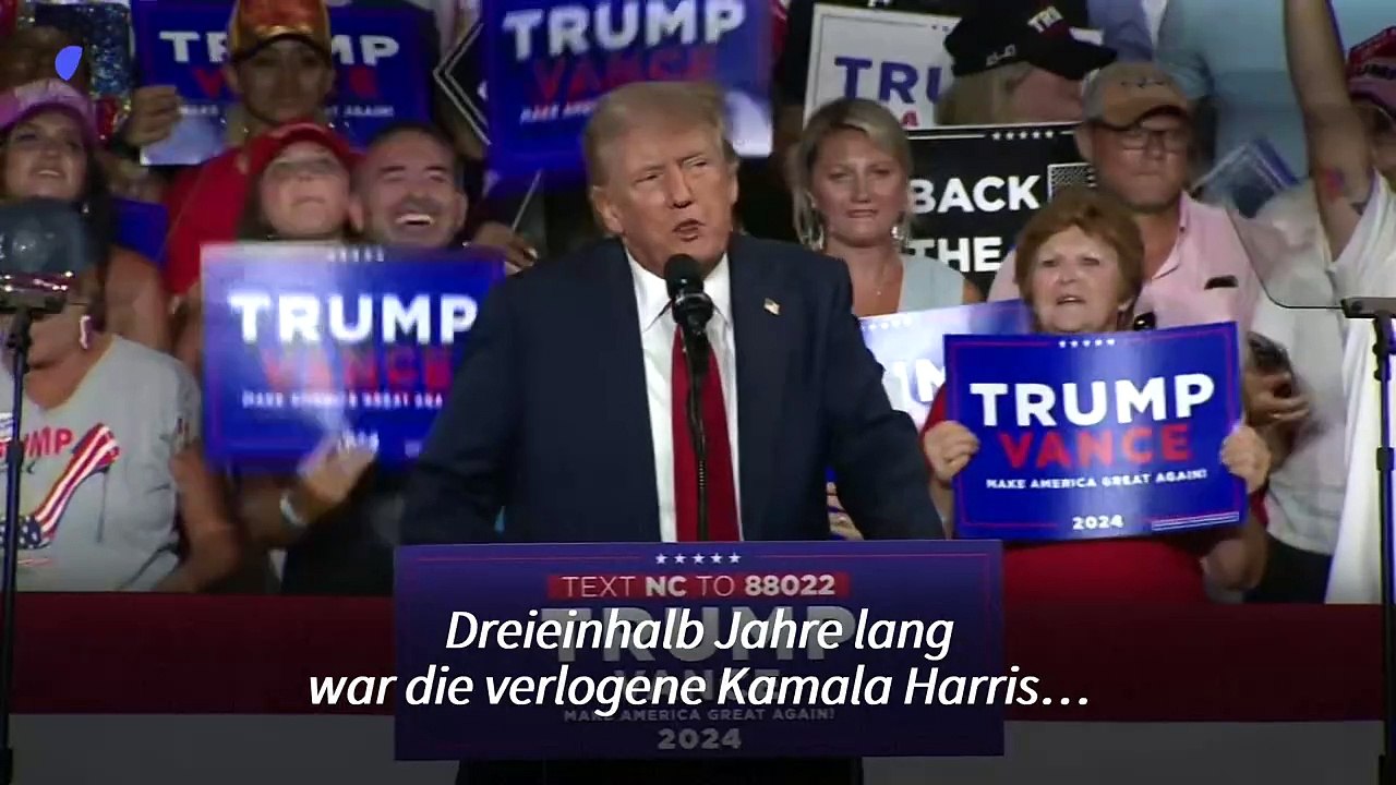Trump nennt Harris "linksradikale Verrückte"