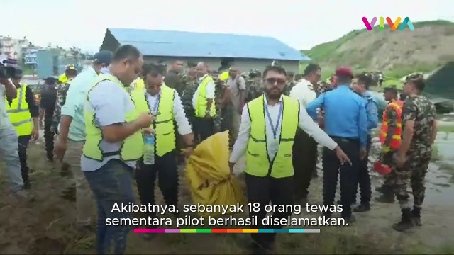VIDEO Detik-detik Pesawat di Bandara Nepal Sebelum Jatuh
