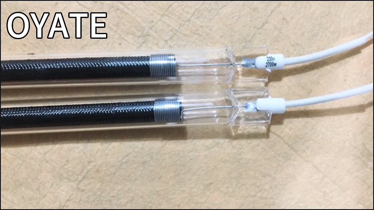 OYATE Long lifetime graphene IR heat lamp quartz infrared heater carbon fiber heating lamps