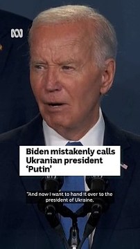 Joe Biden mistakenly introduces Ukrainian President President Putin in new gaffe while speaking at the NATO summit.