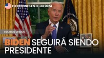 Biden confirma que seguirá siendo presidente de EEUU