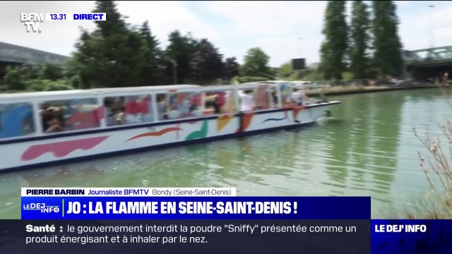 JO: la flamme olympique arrive à Bondy, en Seine-Saint-Denis