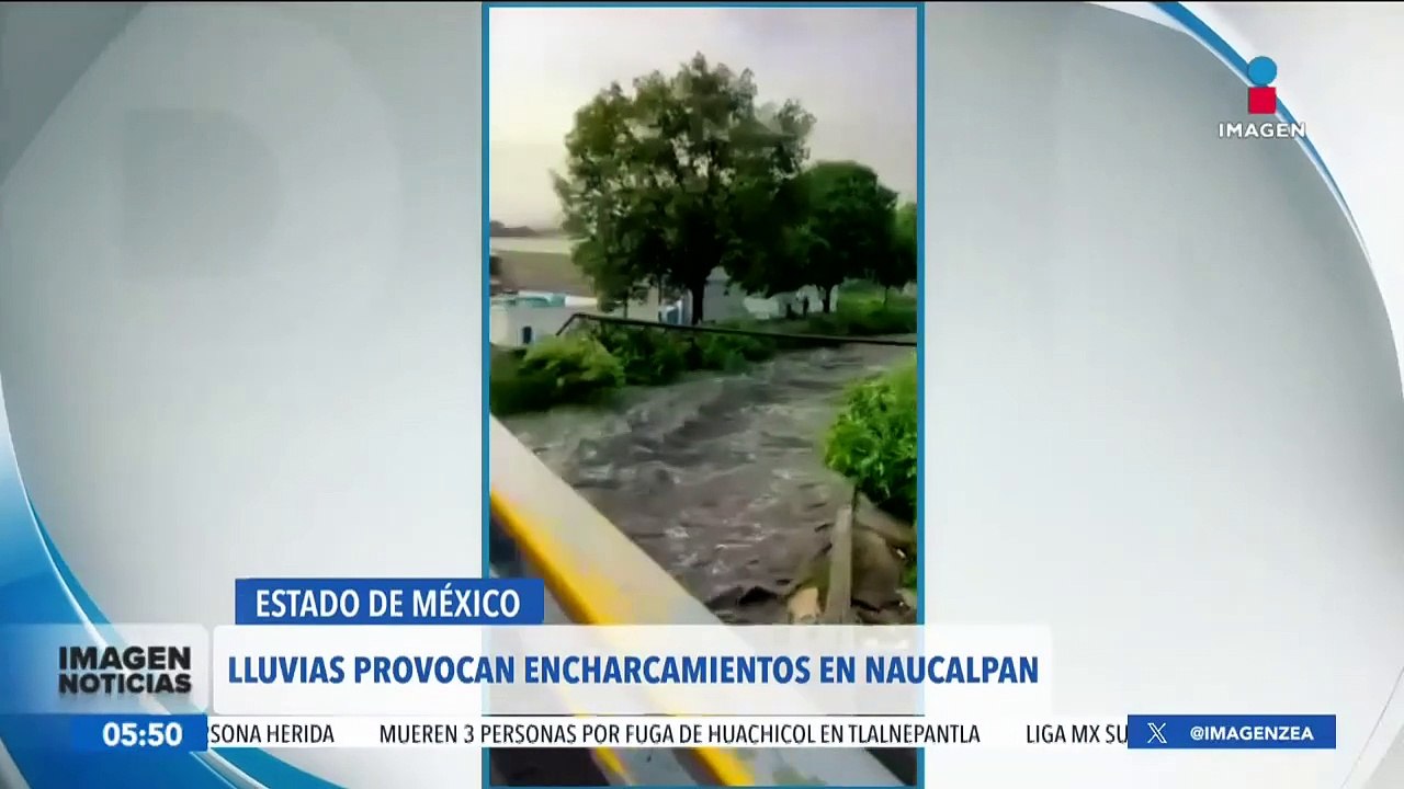 Lluvias provocan encharcamientos en Naucalpan, Estado de México