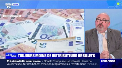 Un rapport de la Banque de France recense 44.123 distributeurs de billets, soit 2.000 de moins qu'en 2022