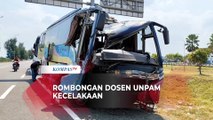 Bus Rombongan Dosen Unpam Kecelakaan Tunggal,  Ada Korban Meninggal Dunia