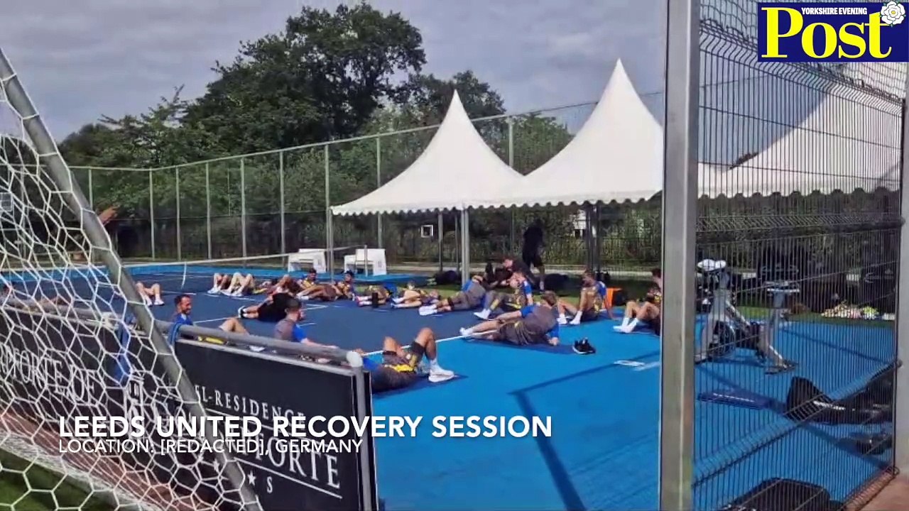 Leeds United's post-game recovery session