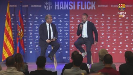 DISCURSO COMPLETO FLICK en su PRESENTACIÓN como ENTRENADOR del FC BARCELONA