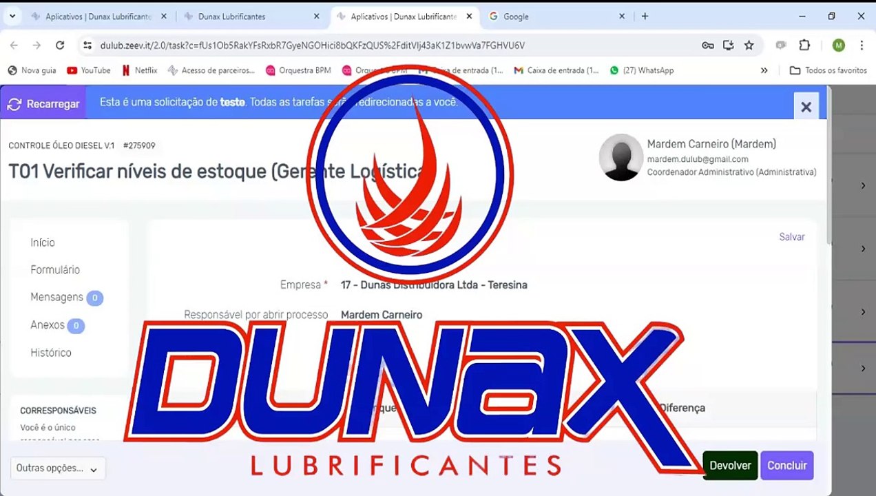 Controle óleo diesel vídeo 02