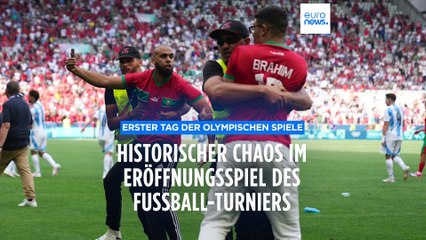 Historisches Chaos im Eröffnungsspiel des olympischen Fußball-Turniers