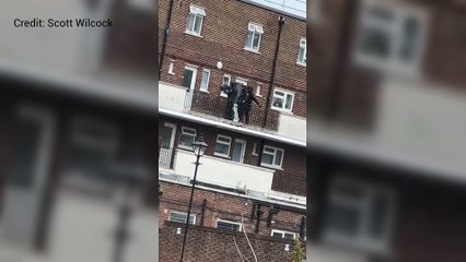 Armed police at Stembrook Court, Dover