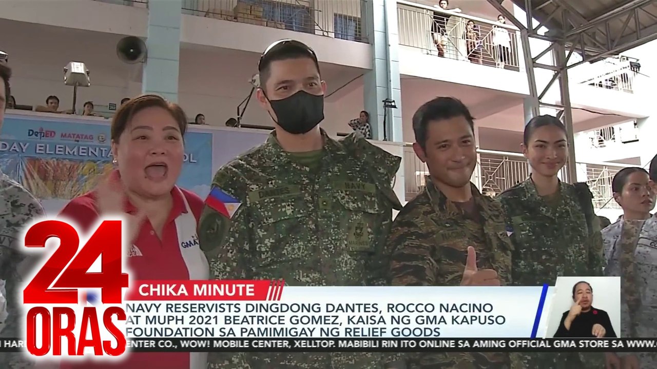 Navy reservists Dingdong Dantes, Rocco Nacino, at MUPH 2021 Beatrice Gomez, kaisa ng GMA Kapuso Foundation sa pamimigay ng relief goods | 24 Oras