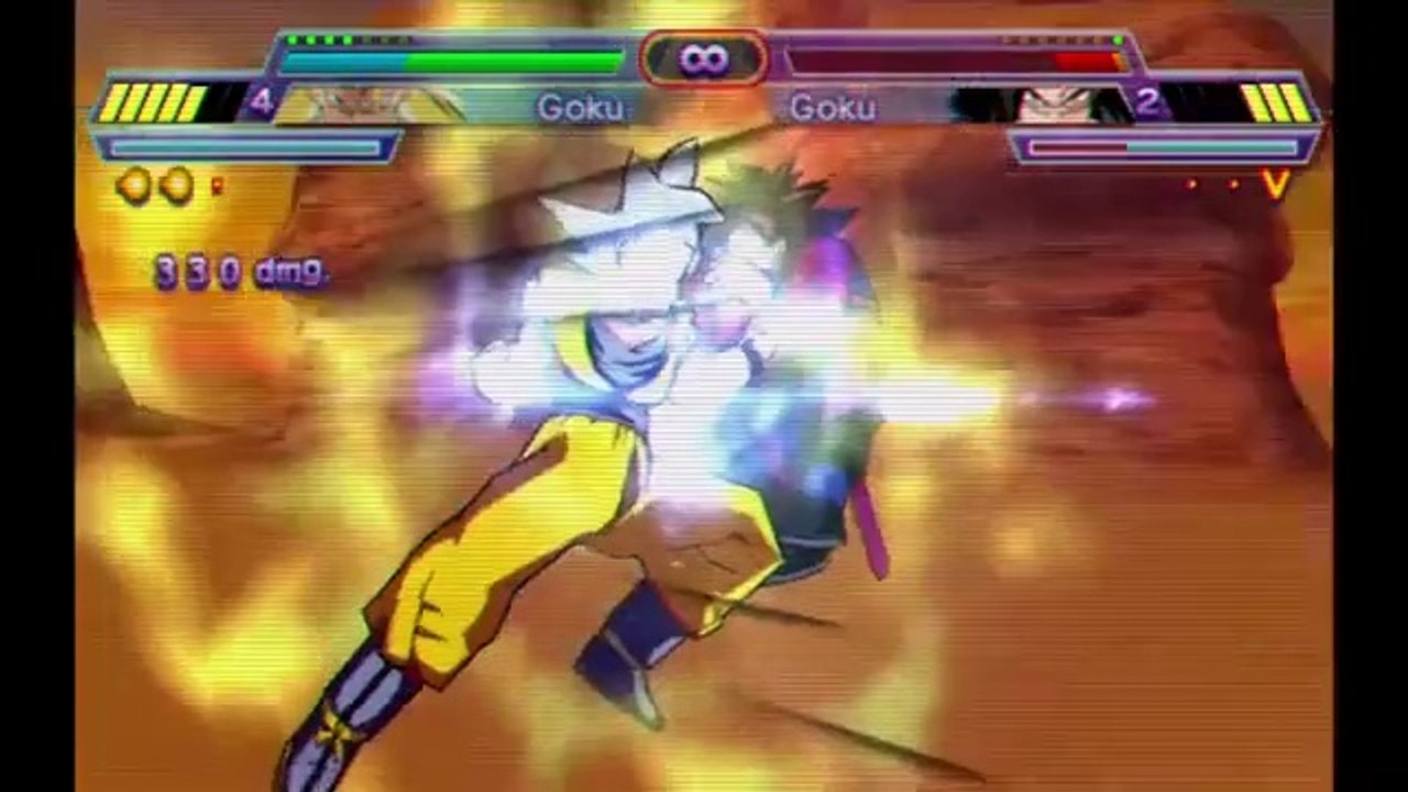 Dragon Ball Z Shin Budokai 2 - Goku UI VS Goku SS4LB #Budokai RJ Anda #ShinBudokai #dragonballgame
