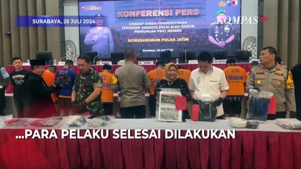 Скачать видео: 13 Pesilat PSHT Jadi Tersangka Kasus Pengeroyokan Polisi di Jember