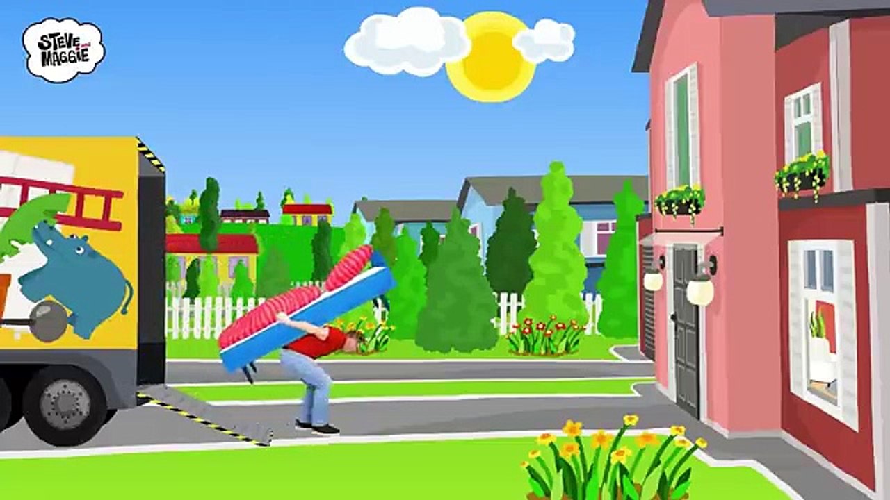 Dinosaur_Hunt_in_Steve_and_Maggie´s_New_House_for_Kids___Surprise_Steve_and_Maggie___Wow_English_TV(360p)