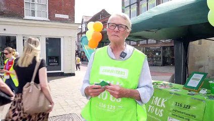 Samaritans celebrate 24/7 Support on Awareness Day at Chichester Cross