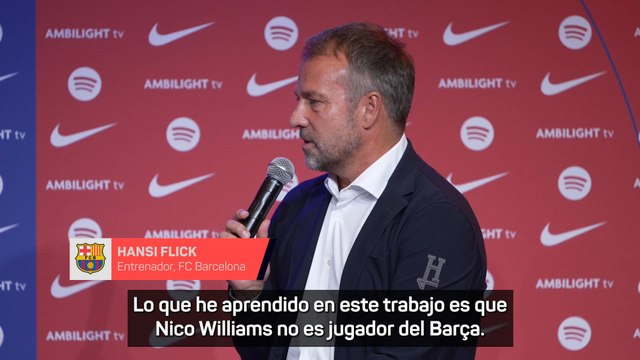 Flick habla sobre Nico Williams en su primera rueda de prensa como entrenador del Barcelona