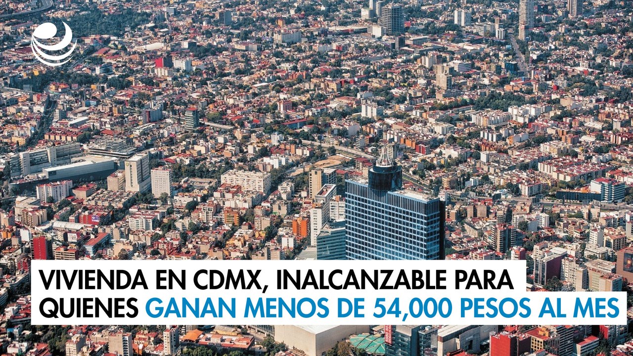 Vivienda en la CDMX, inalcanzable para quienes ganan menos de 54,000 pesos al mes